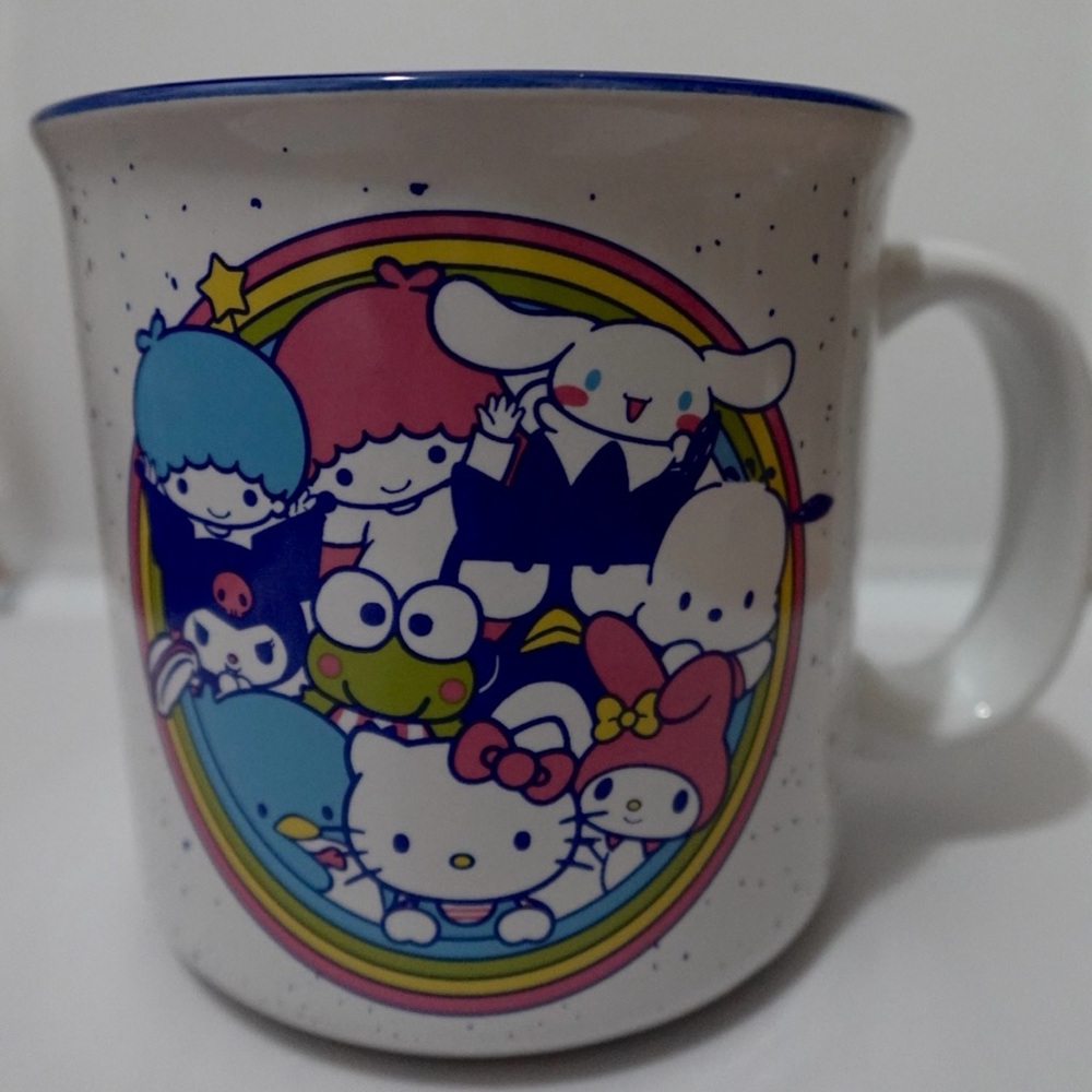 BUY 2 Sanrio White Mug with Rainbow Character Collage